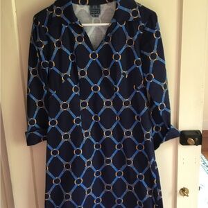 Melly M Navy Blue Horsebit Dress